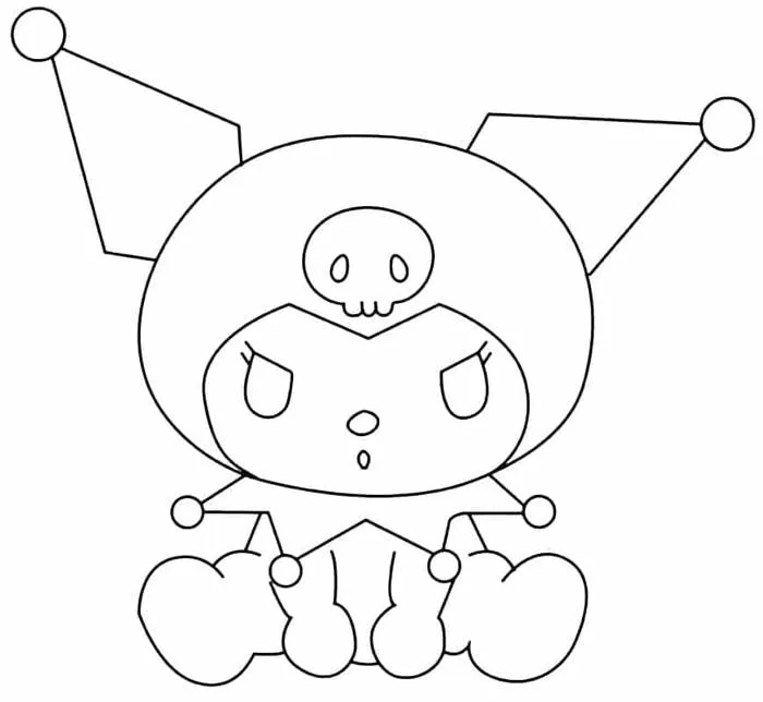 Tô màu Kuromi Đơn Giản - Trang Tô Màu Cho Bé