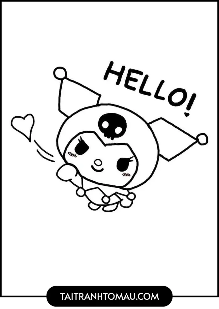 Tải 200+ Tranh Tô Màu Kuromi Cute, Ngầu Miễn Phí cho Bé [PDF A4]