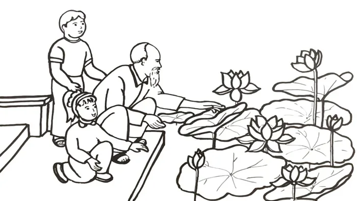 TRANH TÔ MÀU CHỦ ĐỀ QUÊ HƯƠNG ĐẤT NƯỚC - BÁC HỒ TRANH TÔ MÀU CHỦ ĐỀ QUÊ HƯƠNG ĐẤT NƯỚC - BÁC HỒ