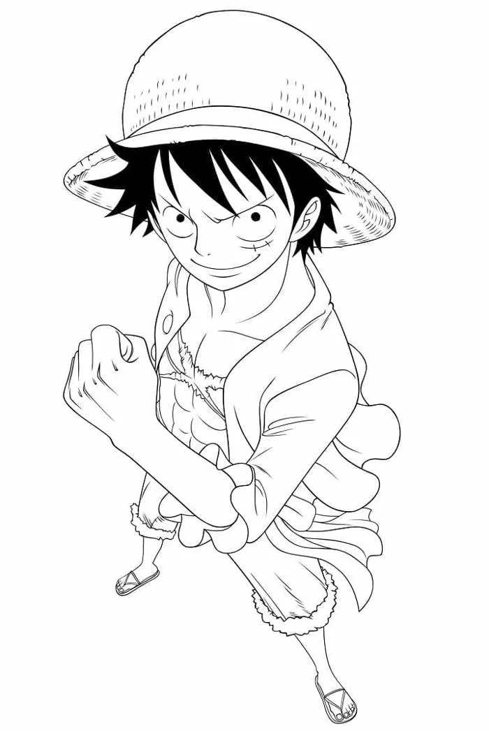 Tô Màu Luffy - Tranh Tô Màu Cho Bé