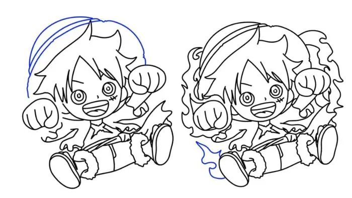 Hướng dẫn vẽ Luffy đơn giản: Một số mẫu tranh Luffy đẹp