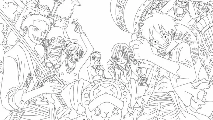 Tổng hợp ảnh tập tô Luffy chi tiết và dễ tô màu nhất