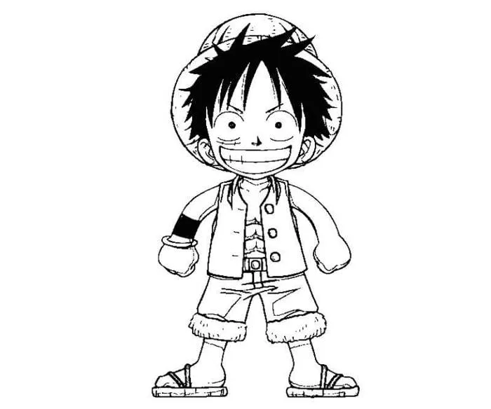 Tô màu Luffy gear 5 - Trang Tô Màu Cho Bé