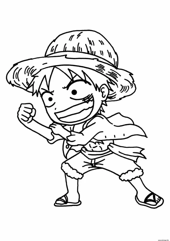 Tổng hợp ảnh tập tô Luffy chi tiết và dễ tô màu nhất