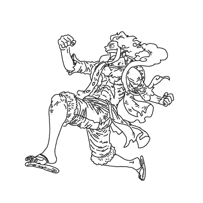 Tranh Tô Màu Luffy Gear 5 - Sáng Tạo Trong Từng Khung Hình - Tô màu trực  tuyến