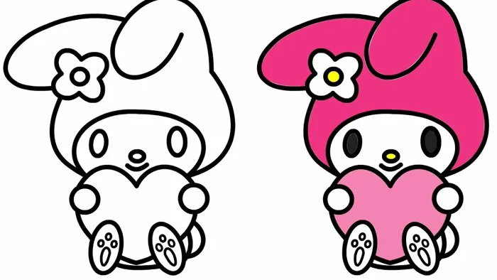 Vẽ My Melody Cute Đơn Giản