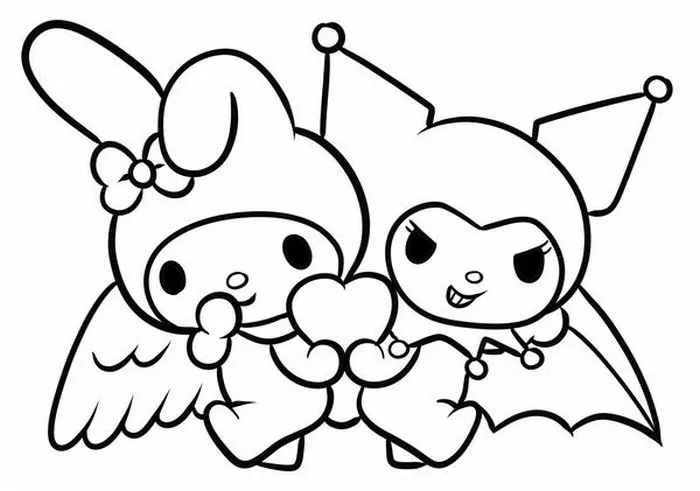 Bộ 35 Tranh Tô Màu Kuromi và My Melody và hướng dẫn bí quyết tô màu đẹp cho  trẻ