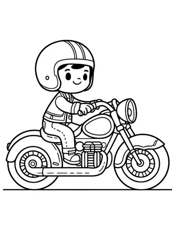 100+ Tranh tô màu xe máy cho bé đẹp, tải miễn phí, sắc nét