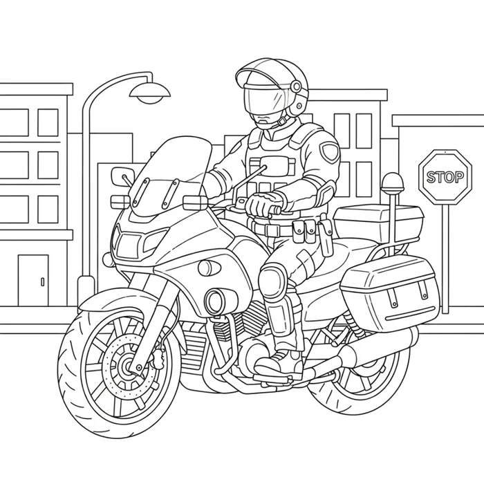 Bé tập tô màu xe cảnh sát với bộ tranh đẹp miễn phí