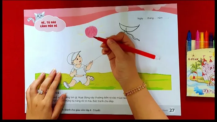 Hoạt động tạo hình - vẽ tô màu cảnh mùa hè - Giáo viên Nguyễn Thị Hồng Nhung