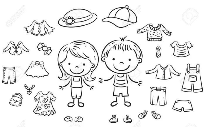 Tranh tô màu quần áo mùa hè – Jadiny
