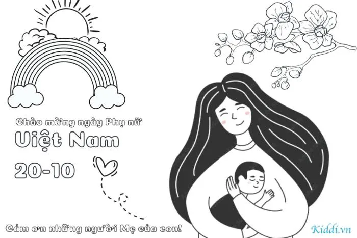 DOWNLOAD] MẪU TÔ MÀU CHO BÉ CHÚC MỪNG NGÀY 20/10 - Tổ chức sự kiện