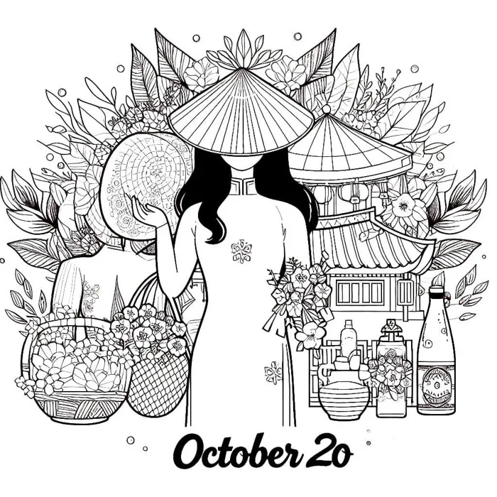 Tranh tô màu 20/10 siêu đáng yêu cho bé Tranh tô màu 20/10 siêu đáng yêu cho bé