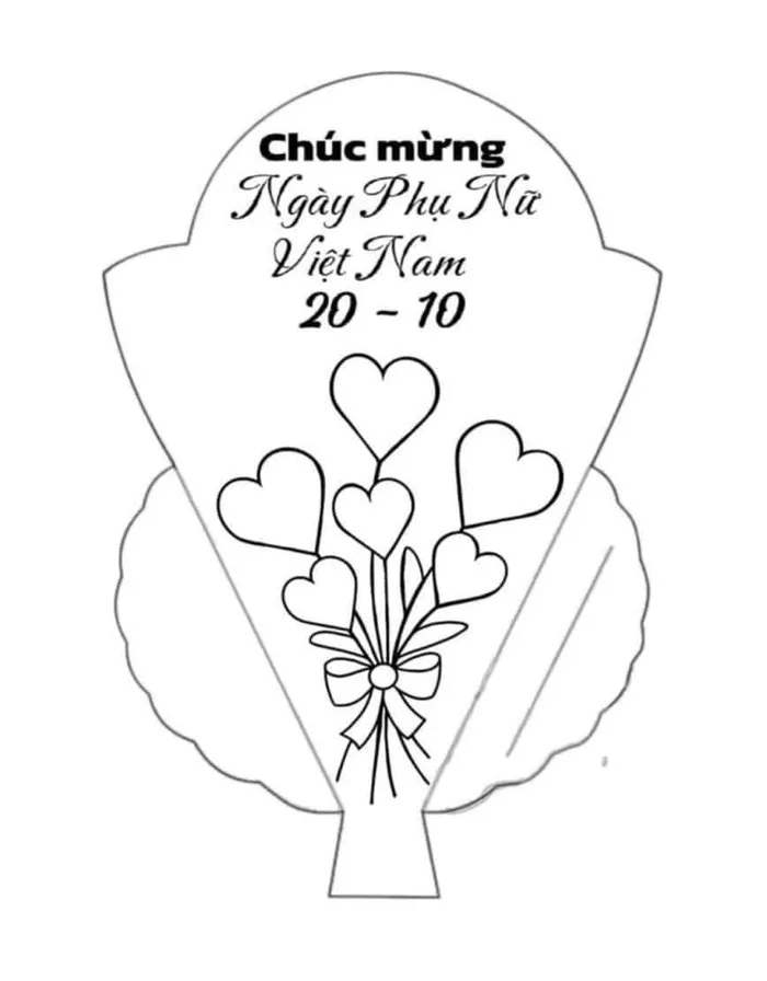 Thiệp hoa tô màu 20/10 cho bé yêu Thiệp hoa tô màu 20/10 cho bé yêu