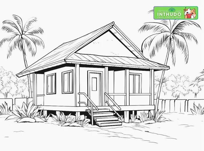 Tổng hợp 40 mẫu tranh tô màu ngôi nhà mơ ước tuyệt đẹp