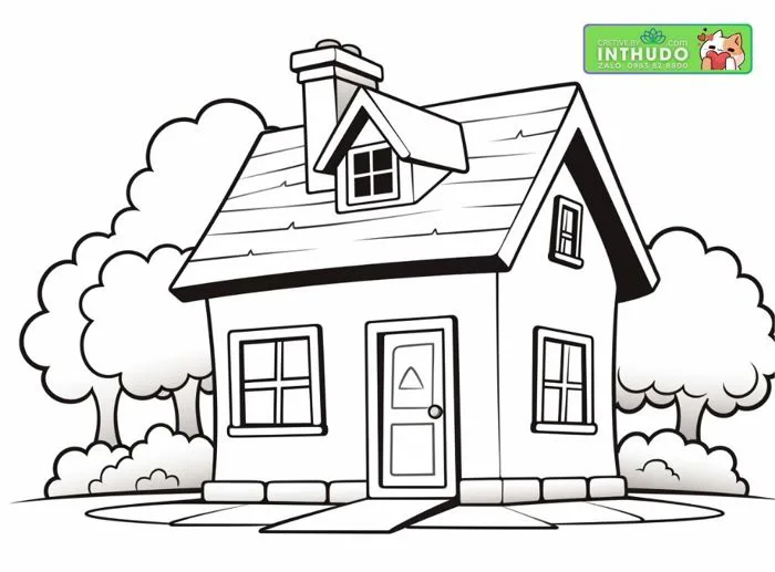Tổng hợp 40 mẫu tranh tô màu ngôi nhà mơ ước tuyệt đẹp