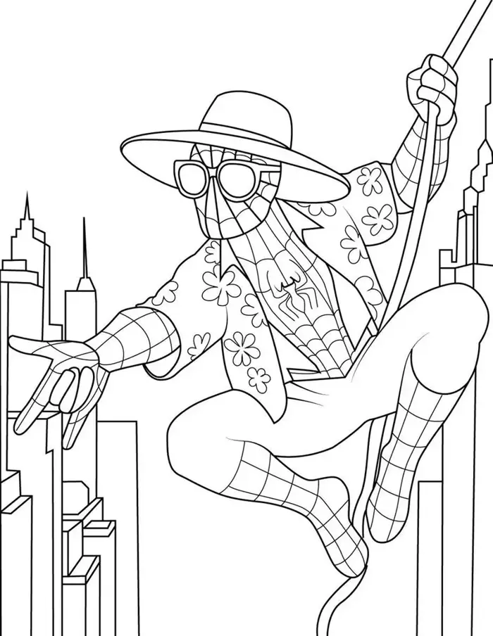 Chiêm ngưỡng tranh tô màu Spider-Man hoạt hình mới lạ