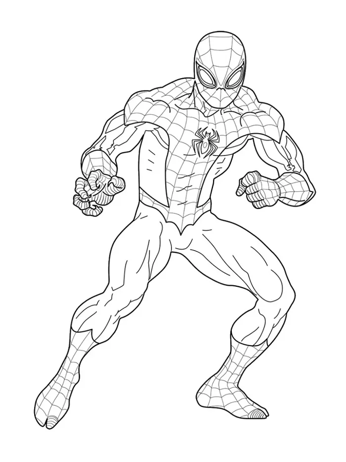Tô Màu Người Nhện Spider Man - Tranh Tô Màu Cho Bé
