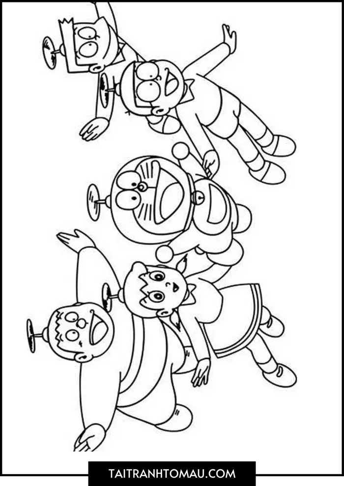 Doraemon Coloring Pages for Kids [Printable PDF A4]