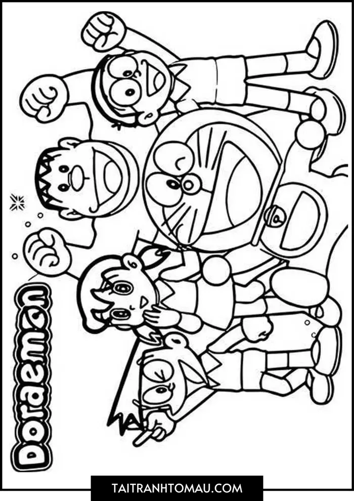 Tải 250+ Tranh Tô Màu Doremon Cute & Miễn Phí cho Bé [PDF A4]