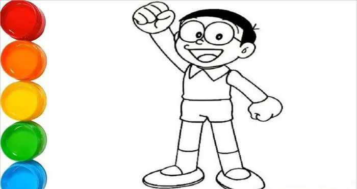 Tranh tô màu Nobita cho bé – Giải trí sáng tạo, học mà chơi