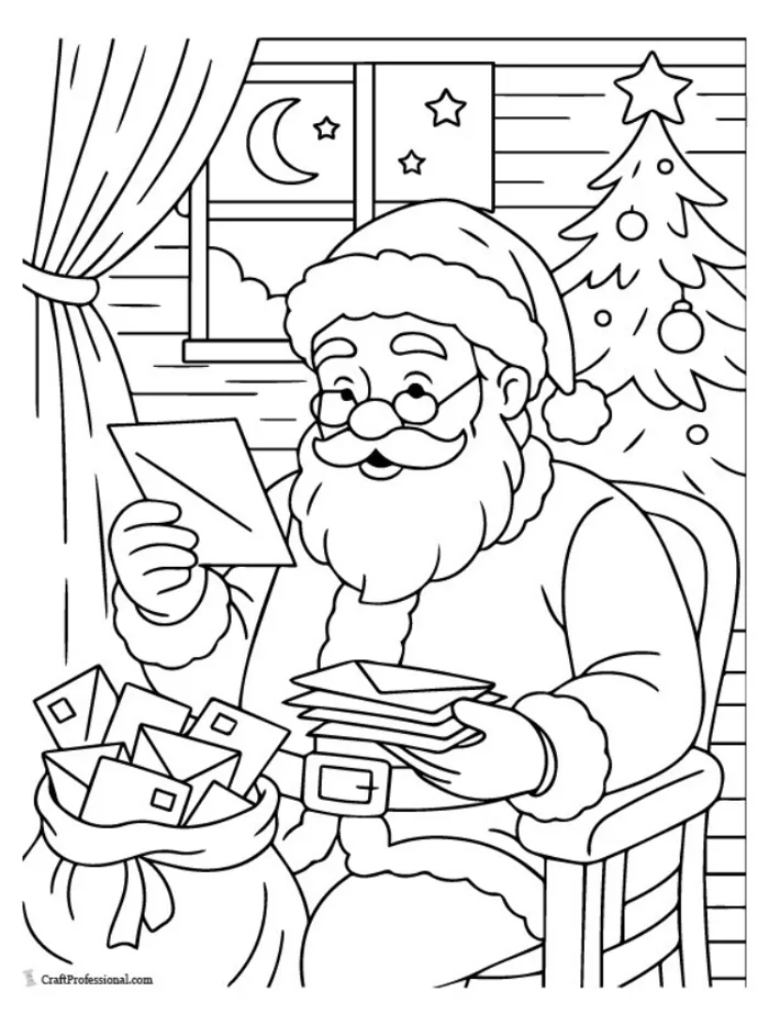 Tải về 50+ mẫu tranh ông già Noel tô màu đa dạng, nhiều chủ đề