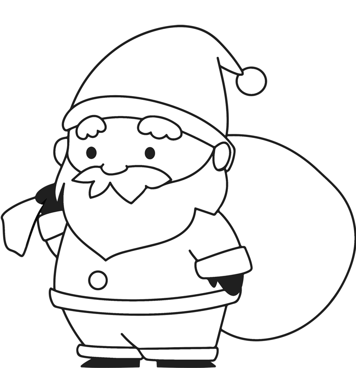 Tô Màu Ông Già Noel - Tranh Tô Màu Cho Bé
