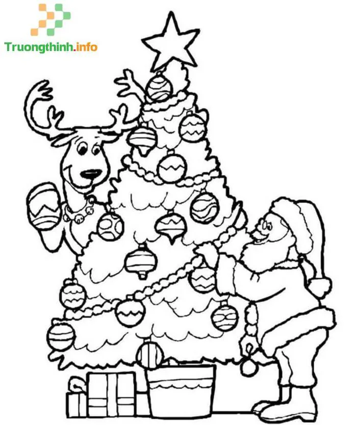 1️⃣】 20+ Tranh tô màu cây thông Noel cho bé đẹp, đơn giản ™