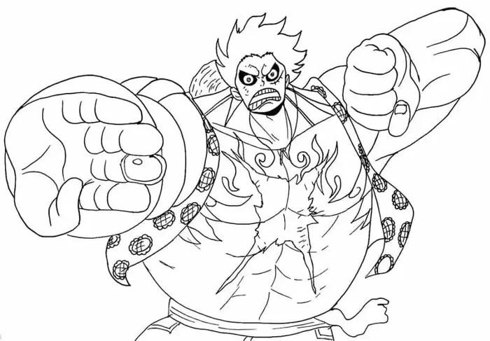 Kho tranh tô màu Luffy cực ngầu dành cho fan One Piece nhí