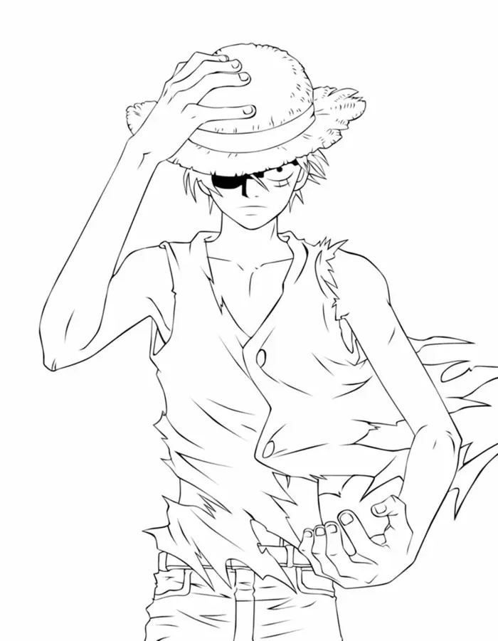 Kho tranh tô màu Luffy cực ngầu dành cho fan One Piece nhí