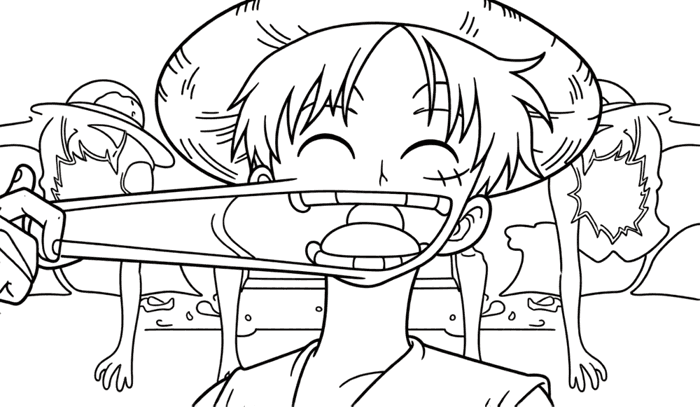 Luffy from One Piece | trang tô màu miễn phí để in