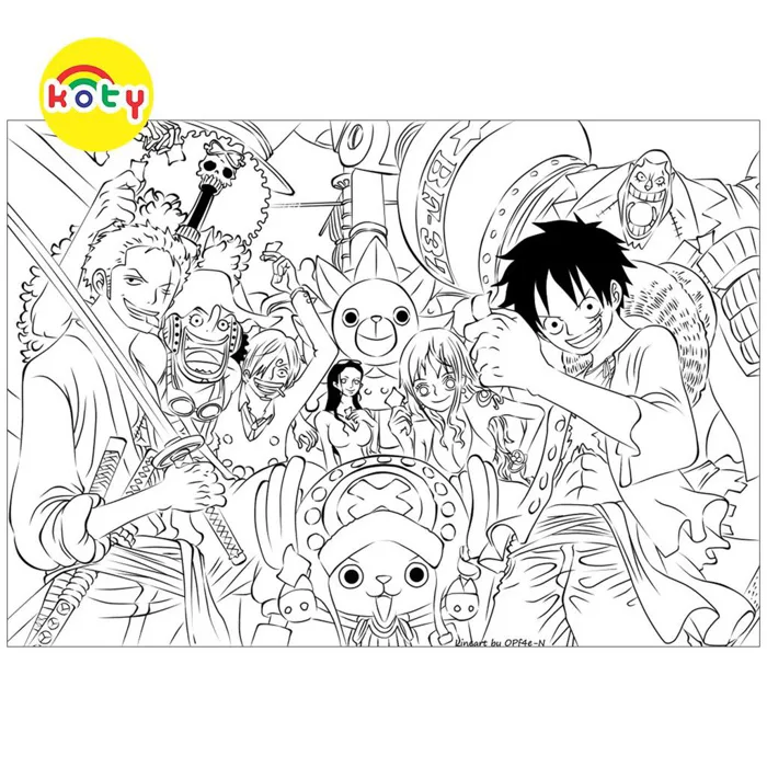 Bộ 35 giấy Tô màu One Piece, tranh tô màu Vua Hải Tặc dành cho trẻ em, tranh  tô màu khổ A4 dành cho bé | Lazada Việt Nam