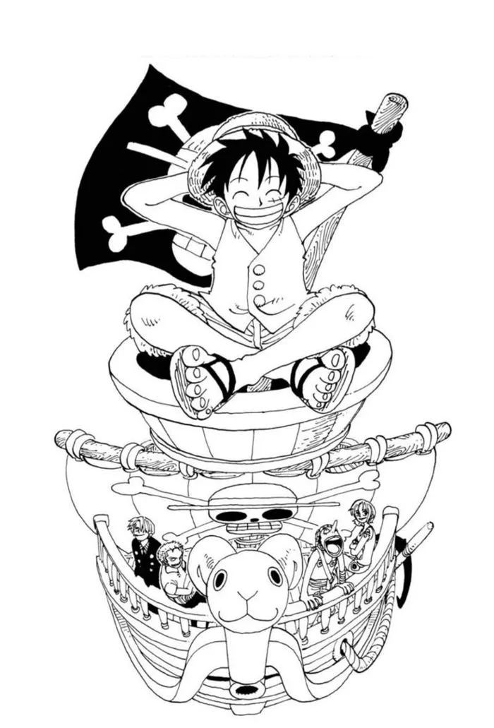 Tuyển tập các bức tranh tô màu One Piece dành cho các bé - Chia sẻ kiến