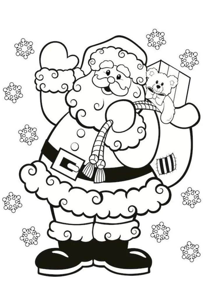 Tranh tô màu Ông già Noel - Gia Đình Su Tranh tô màu Ông già Noel - Gia Đình Su