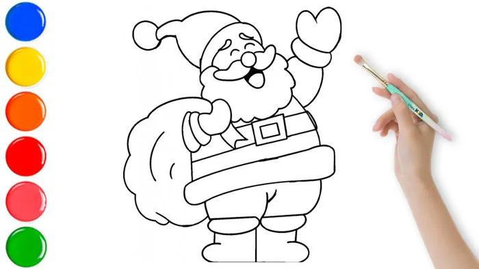 Bé vẽ ông già Noel phát quà cho đêm Giáng Sinh | How to draw the Santa Clause Bé vẽ ông già Noel phát quà cho đêm Giáng Sinh | How to draw the Santa Clause