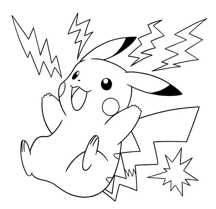 85+ tranh tô màu Pikachu siêu dễ thương cho bé