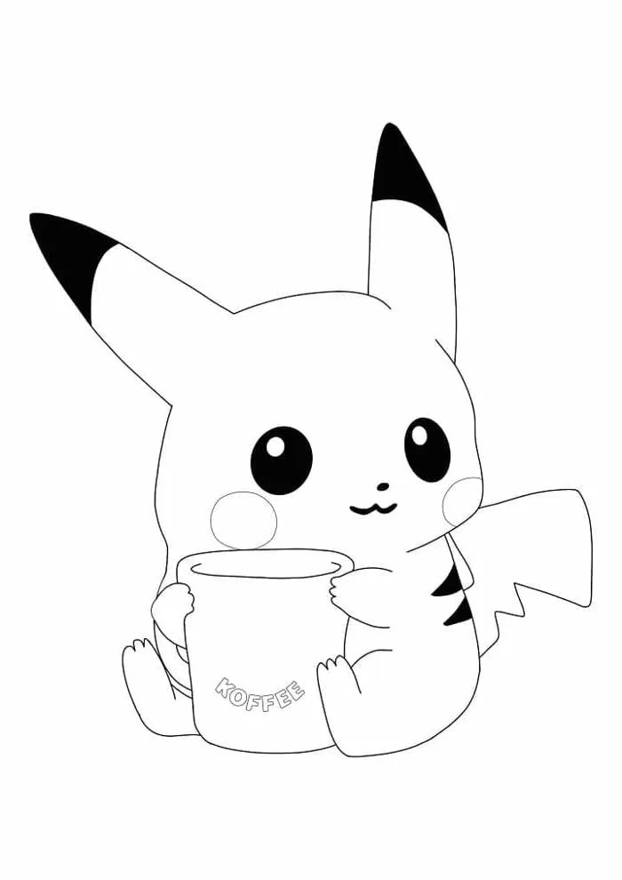 Tô màu Pikachu Cute - Trang Tô Màu Cho Bé