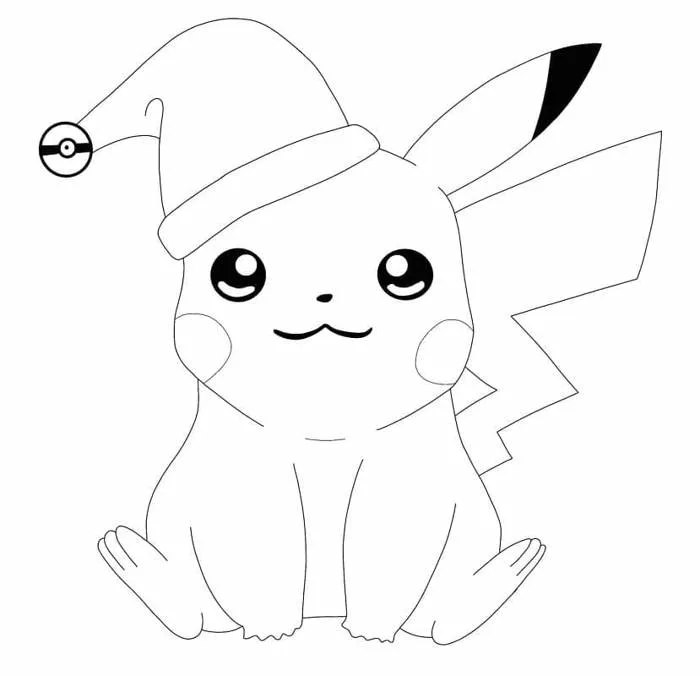 Tô màu Pikachu Mỉm Cười - Trang Tô Màu Cho Bé