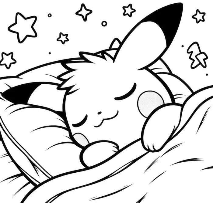 85+ tranh tô màu Pikachu siêu dễ thương cho bé