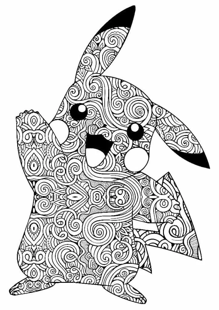 Tô màu Pikachu Đẹp - Trang Tô Màu Cho Bé