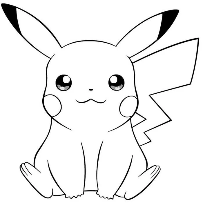 Tô màu Pikachu Dễ Thương - Trang Tô Màu Cho Bé