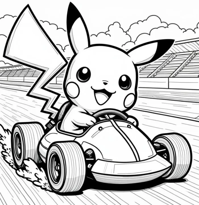 Cùng bé thỏa sức sáng tạo với tranh tô màu Pikachu dễ thương và vui nhộn