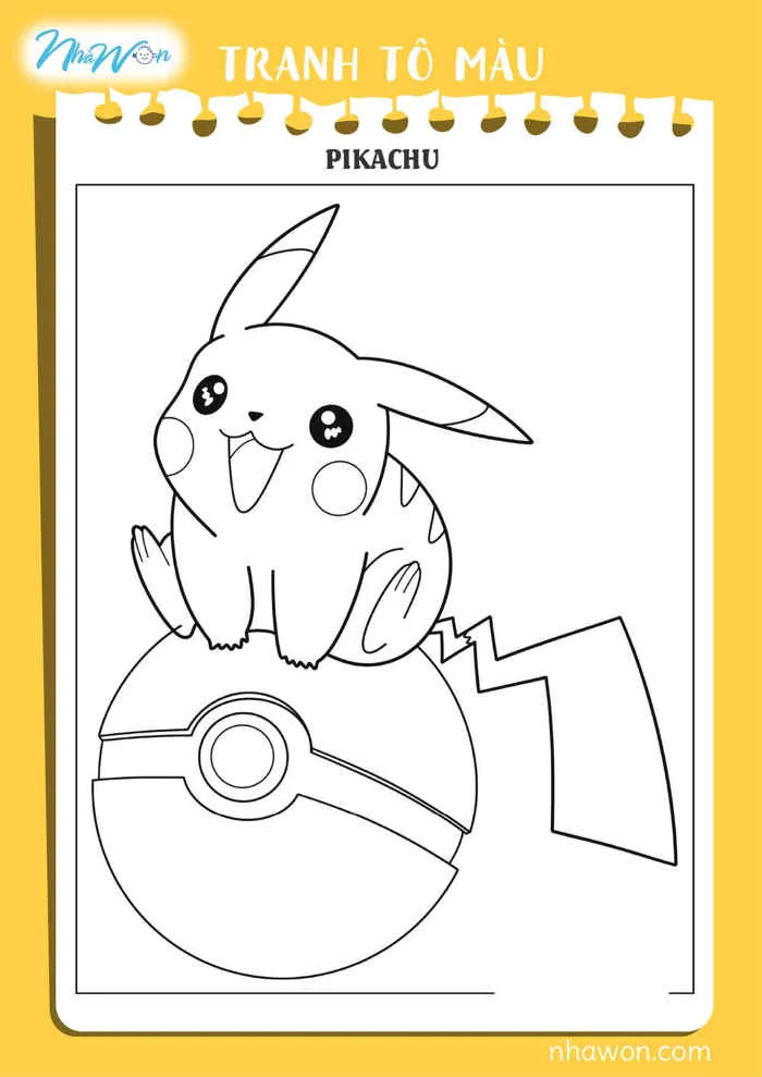 Tranh Tô Màu Pikachu