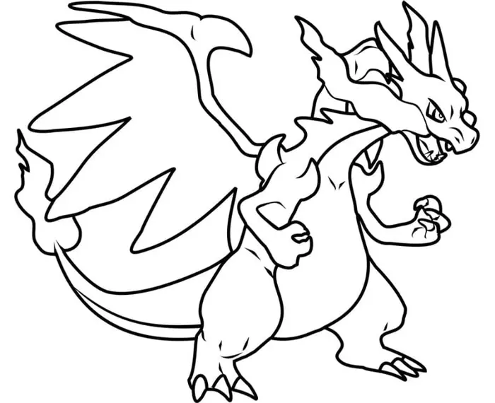 Tổng hợp tranh tô màu Pokemon Mega đẹp nhất cho bé