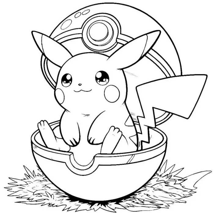 Cùng bé thỏa sức sáng tạo với tranh tô màu Pikachu dễ thương và vui nhộn