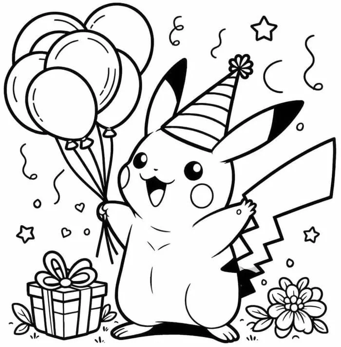 500+ Tranh tô màu Pikachu Pokemon cực dễ thương - topanh.com