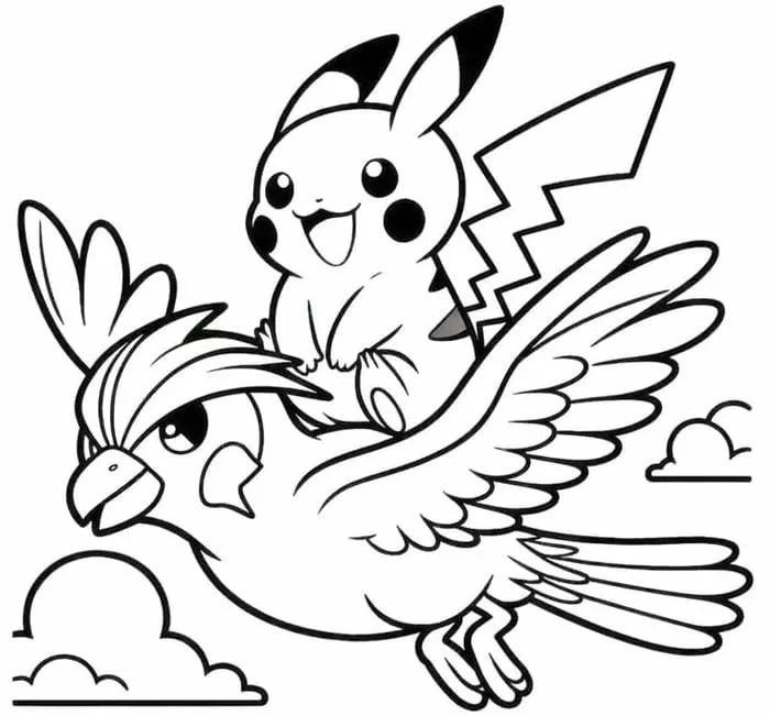 85+ tranh tô màu Pikachu siêu dễ thương cho bé