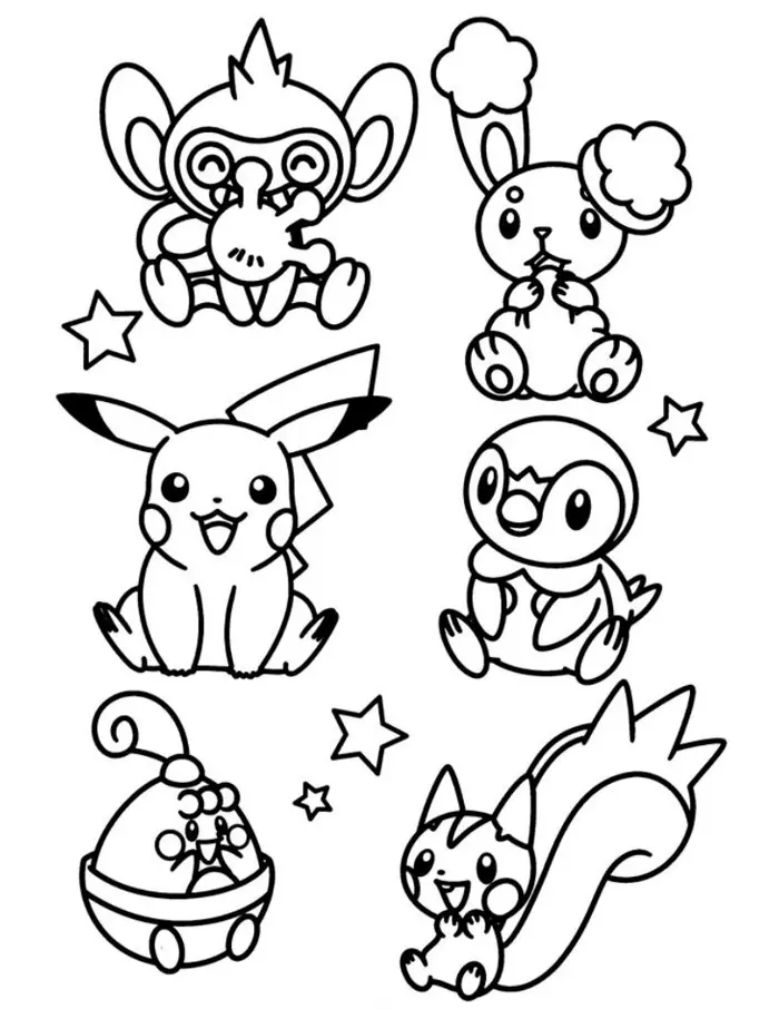Bộ tranh tô màu pokemon huyền thoại cho bé phát triển trí não
