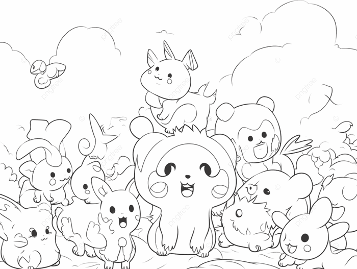 Hình ảnh Tranh Tô Màu Pokemon Pikachu Và Những Người Bạn Tranh Tô Màu đẹp  Nhất Dành Cho Người Lớn Tranh Tô Màu Dành Cho Người Lớn PNG , Trang Tô Màu