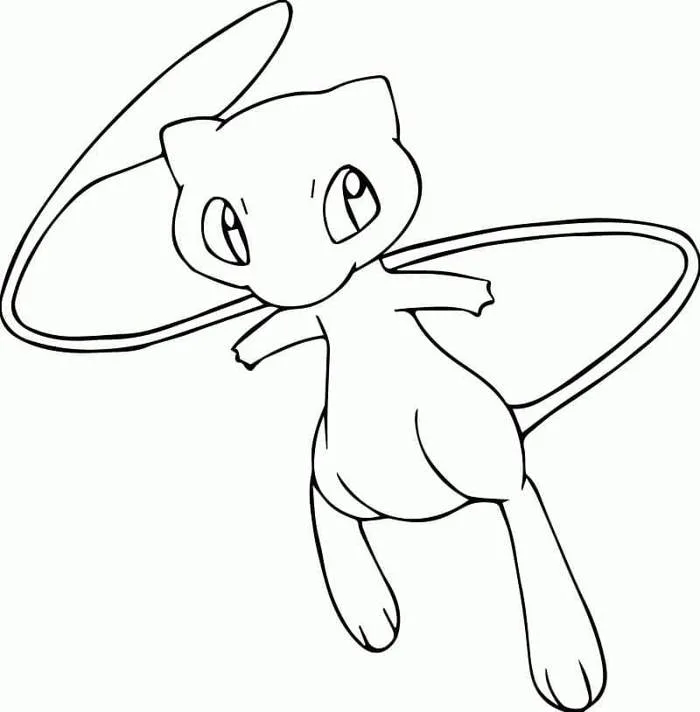 Tô màu Pokemon Mew - Trang Tô Màu Cho Bé